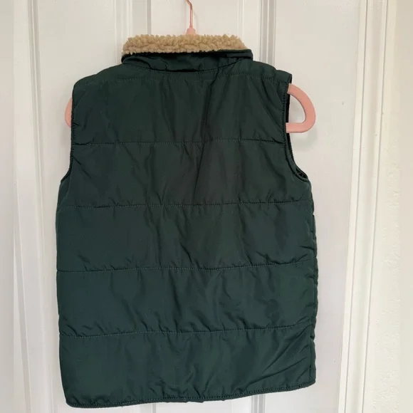 Carter's Toddler Forest Green Puffer Vest with Sherpa Lining - Picture 5 of 5